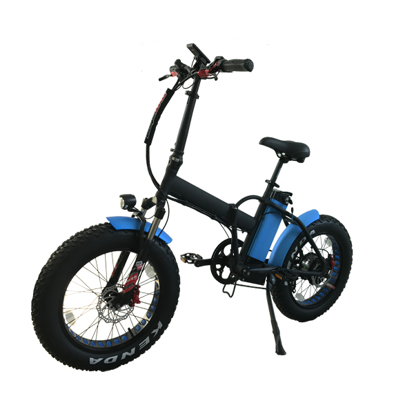 2 Wheel Beach Cruiser 20" Electric Folding Bike for Adults